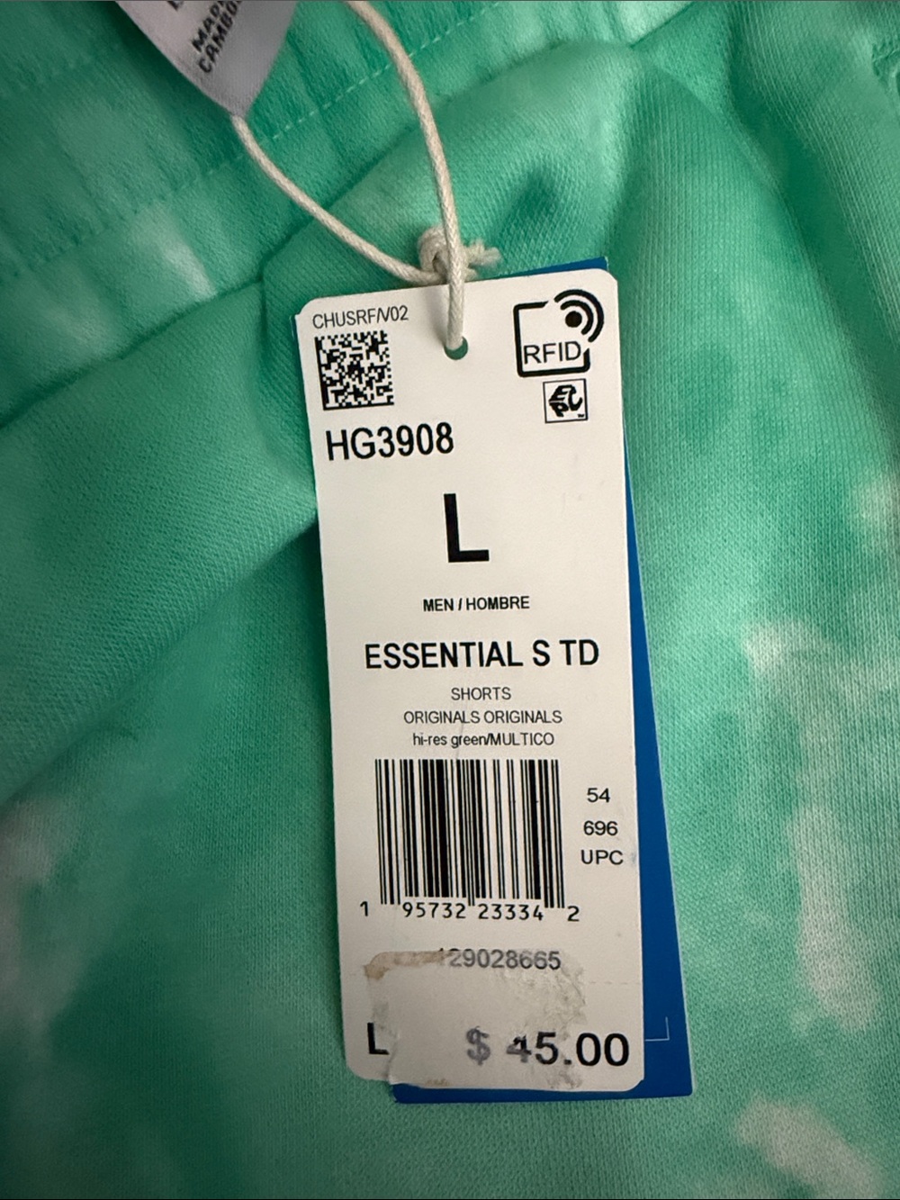 NWT Adidas Tie dye Fleece Shorts Sz Large - Picture 6 of 6